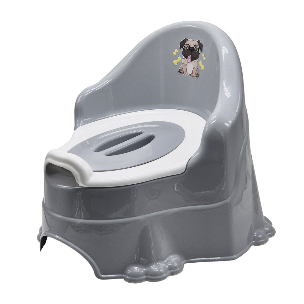 Горшок детский с крышкой 5163TXK(Grey) пластик, серый Винница - изображение 1