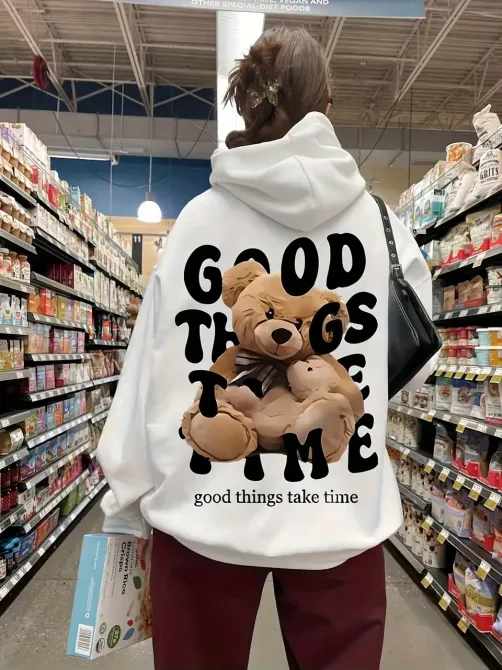 Худі жіноче, світшот білий, модна толстовка 2700321819 розмір 48 Дніпро - фото 1