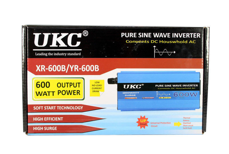 Перетворювач з чистою синусоїдою UKC AC/DC 12v 600W Винница - изображение 6