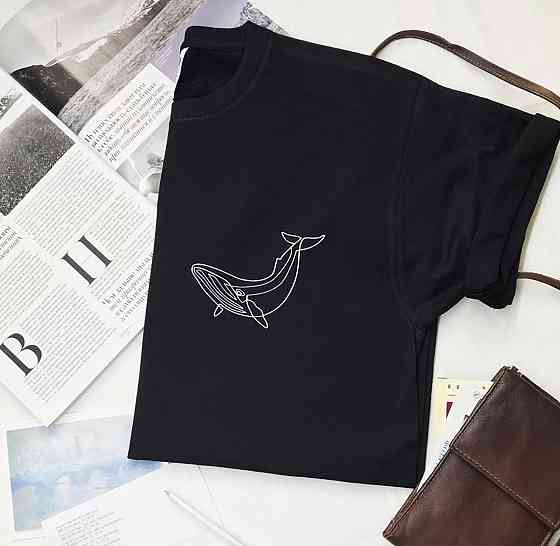 Мужская\Женская футболка 100% хлопок с акулой Черновцы