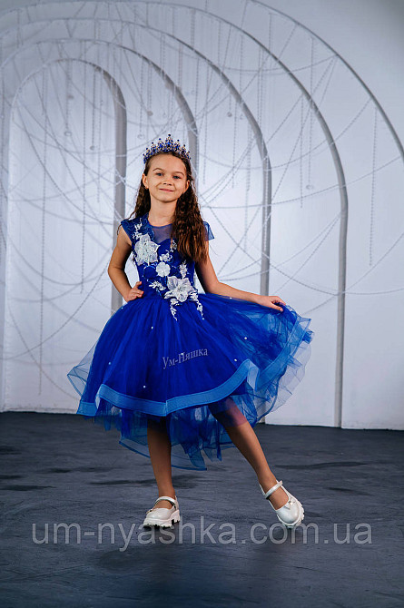 Дитяча сукня видовжене ззаду Синя 122-134 Кривий Ріг - фото 8