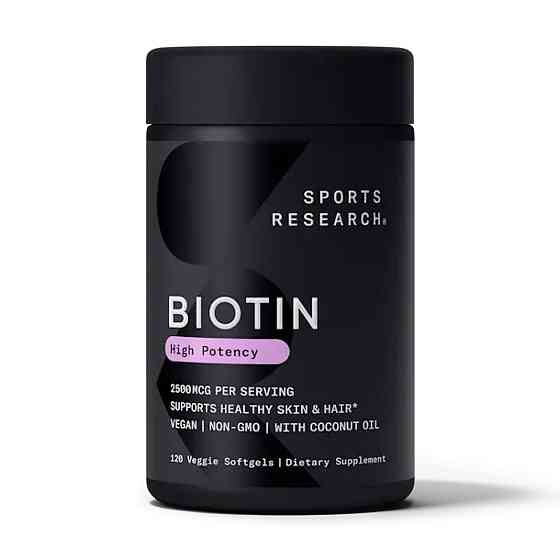 Вітаміни для волосся Sports Research Біотин Biotin 5000 mcg 120 вег капсул Київ