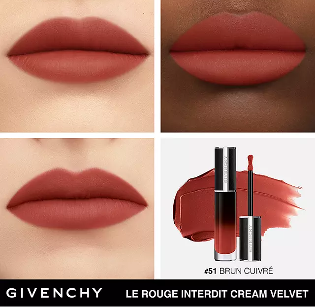 Рідка помада для губ Givenchy (Живанці) Le Rouge Interdit Cream Velvet Lipstick 51 Brun Cuivre Слов'янськ - фото 4
