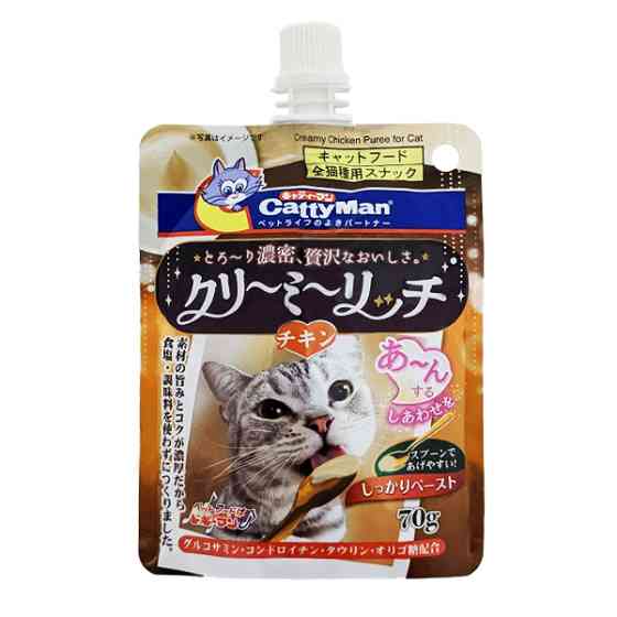 CattyMan Creamy Chicken Puree КЭТТИМЕН СЛИВОЧНОЕ ПЮРЕ С КУРИЦЕЙ жидкое лакомство для котов Киев