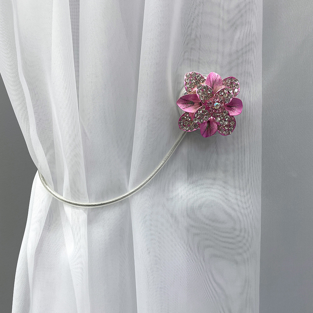 Магніти для штор та гардин "Flowers" набір 2 шт Рожевий (81-222) Київ - фото 3