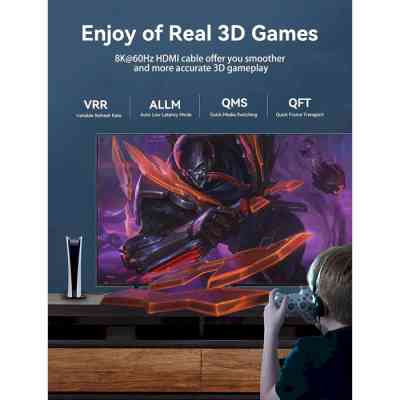 Кабель HDMI M - M, 5.0 м, V2.1, 8K 60Гц PVC Vention Винница