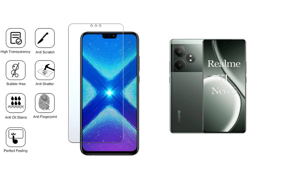 Защитное стекло NeoGlass для realme GT Neo6, GT Neo6 SE – ультрапрозрачное и устойчивое Киев - изображение 4