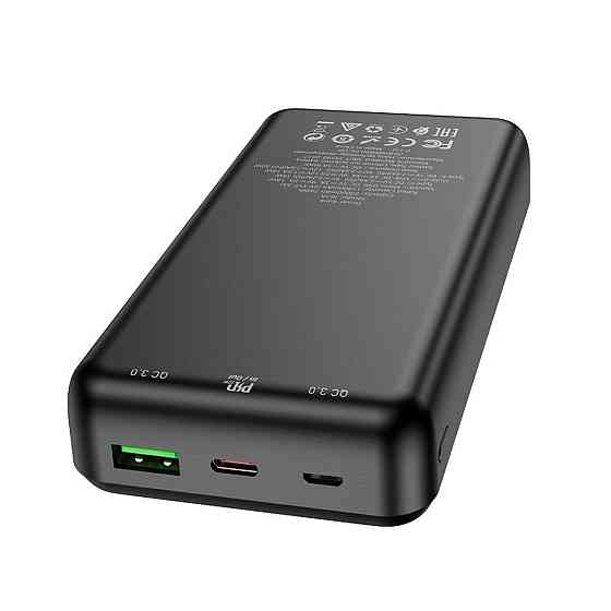 Павербанк 20000 mAh HOCO J87A Tacker PD20W + QC3.0 швидка зарядка чорний power bank повербанк Одеса