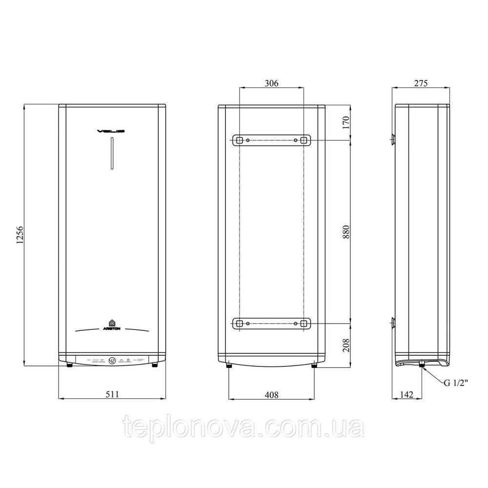 Водонагреватель Ariston Velis Tech 100 EU с мокрым ТЭНом 3100919 Черновцы - изображение 2