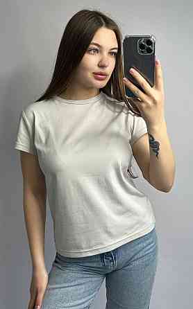 Базовая футболка женская удлиненная Серый S Харьков