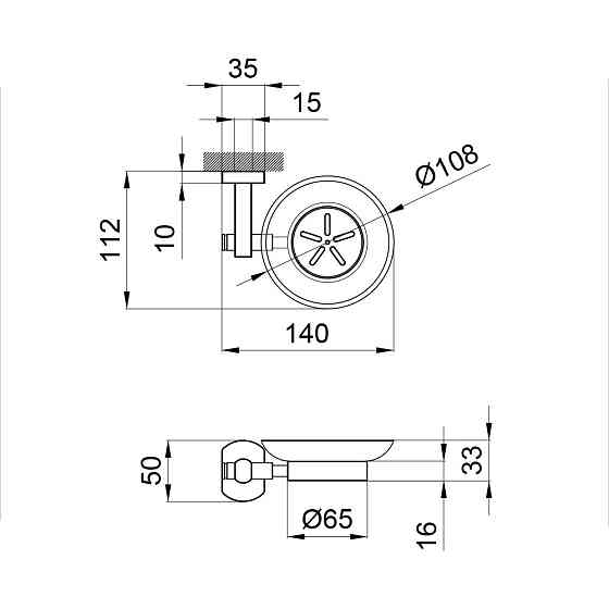 Мыльница Qtap Liberty настенная QTLIBCRM1159 Chrome Киев