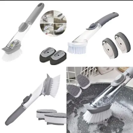 Многофункциональная щетка для мытья посуды DTMA с дозатором и насадками Коломия