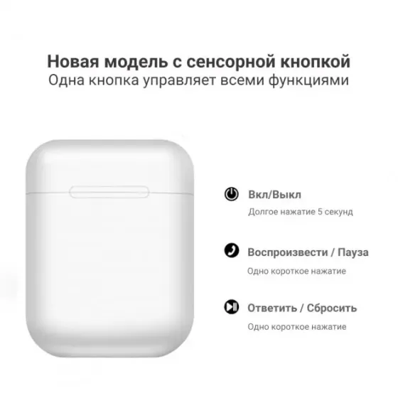 Беспроводные сенсорные наушники i12 TWS Коломыя