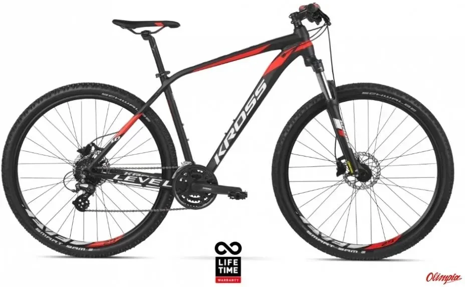 Велосипед Kross Level 1.0 27,5 Czarny Czerwony Biały Мат 2020 Київ - фото 1