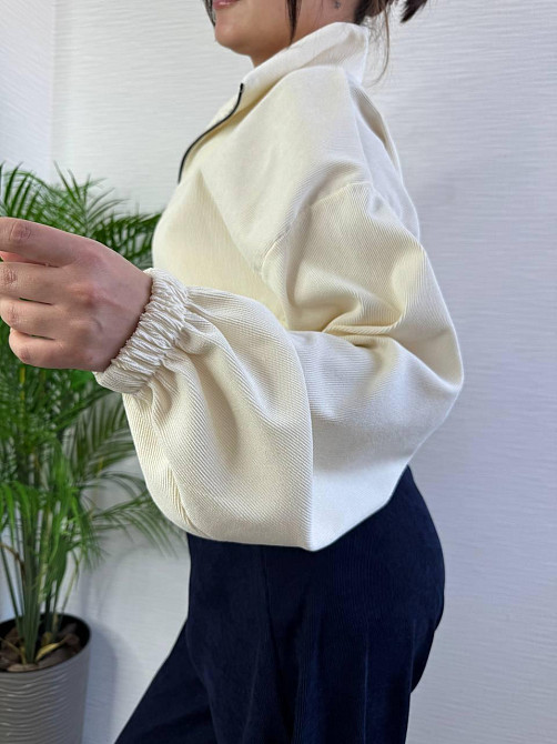 Жіночий стильний повсякденний костюм-двійка з мікровельвету Білий, 46/48 Одеса - фото 2