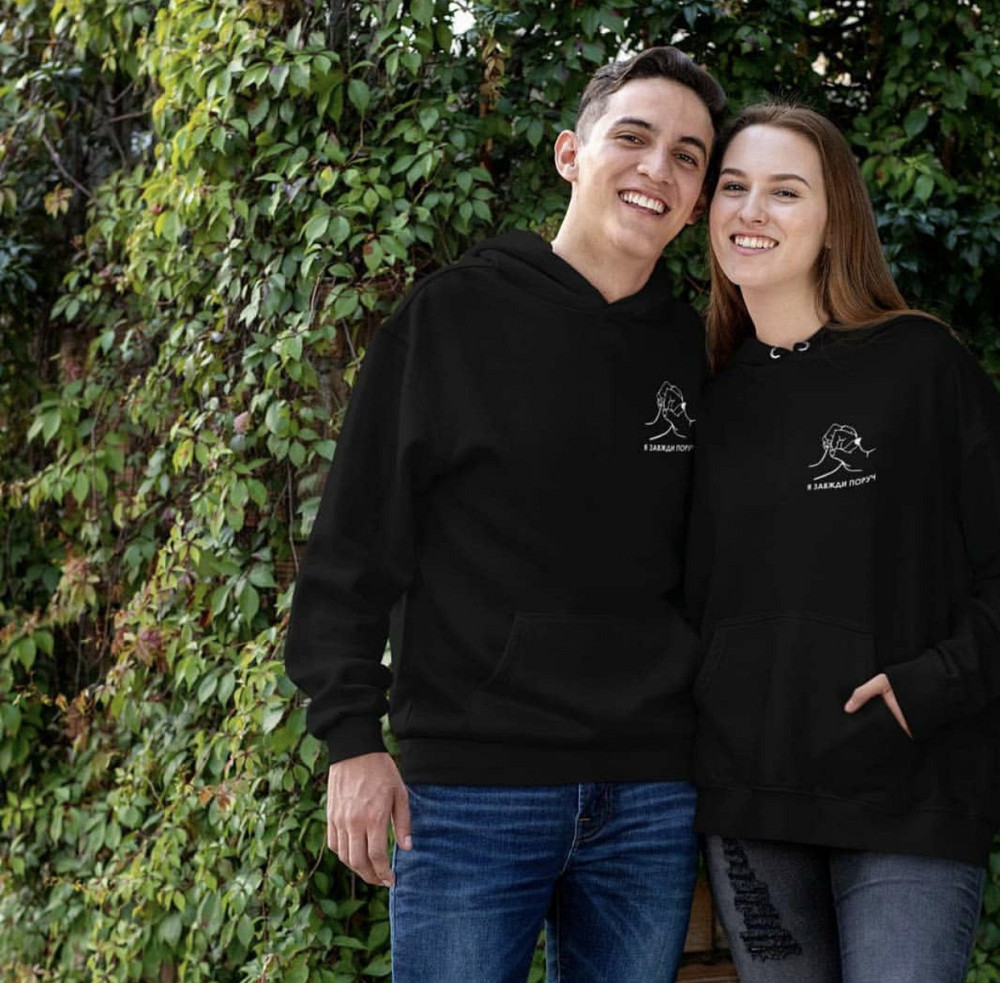 Парные худи для парня и девушки! Парные толстовки . Парные кофты .Я завждм поруч Черновцы - изображение 1