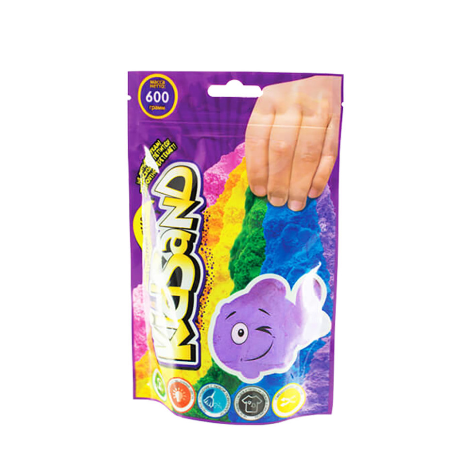 Кінетичний пісок "KidSand" KS-03-02 пакет 600 гр Фіолетовий Вінниця - фото 1