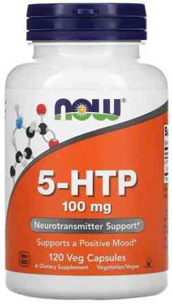 5-гидрокситриптофан Now Foods 5-HTP 100 мг 120 капсул Киев