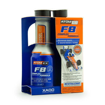 Присадка автомобільна Xado Atomex F8 Complex Formula для абсол. захисту від некач. палива, Диз 250 мл (XA 40213_10) Вінниця - фото 1