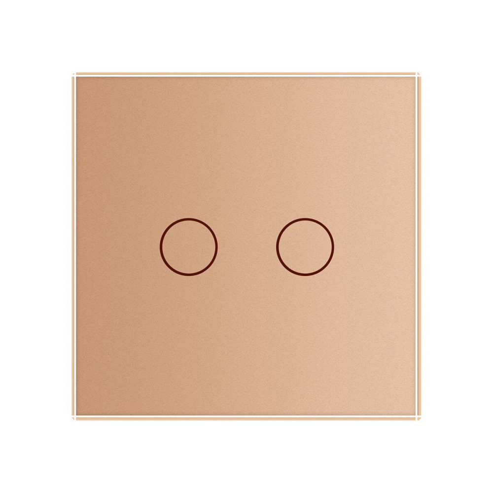 Сенсорний вимикач LIVOLO, 2-сенсорний, золотий скляний, 5А 230В, без нейтралі (VL-C7FC2-2AP) Коломыя - изображение 3