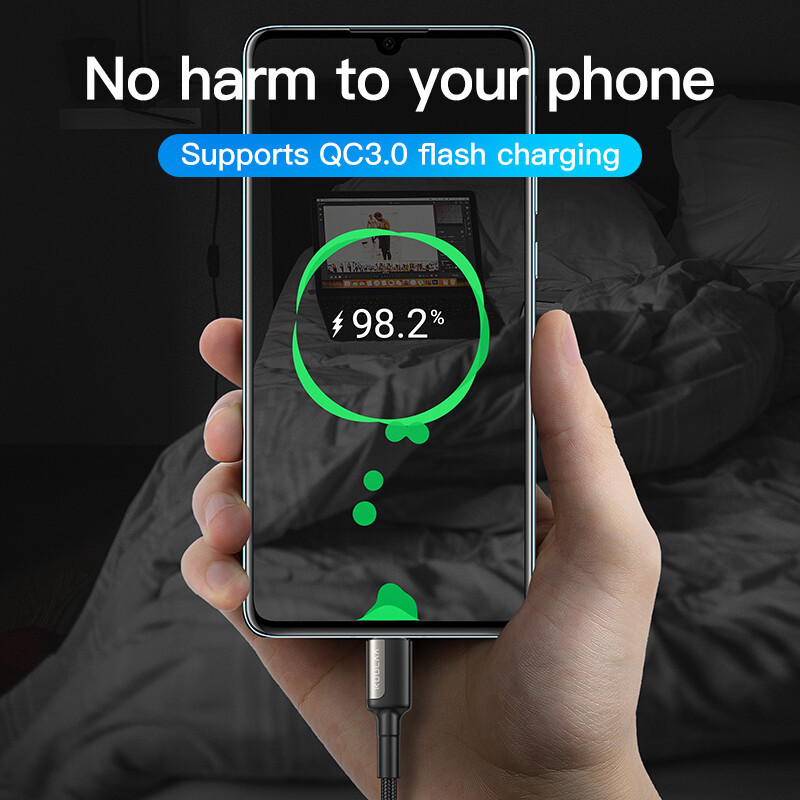 Кабель TYPE-C - TYPE-C  1м Pavareal Q28 60Вт QC3.0 шнур живлення в оплетці Київ - фото 7