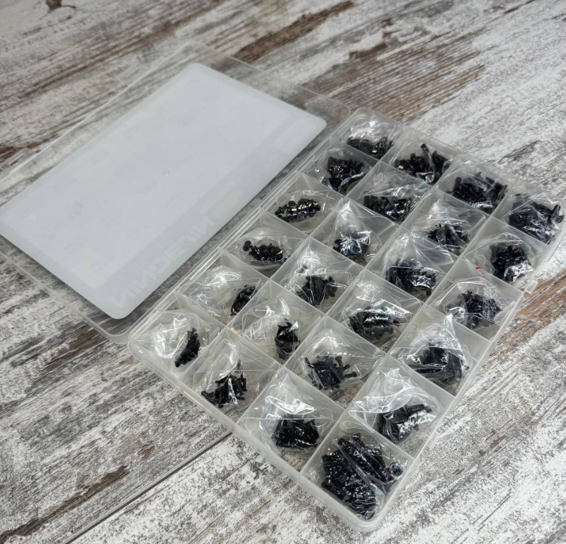 Набор винтов потайных для ноутбуков и электроники M1.4–M3, 720 шт, микровинты Киев - изображение 4