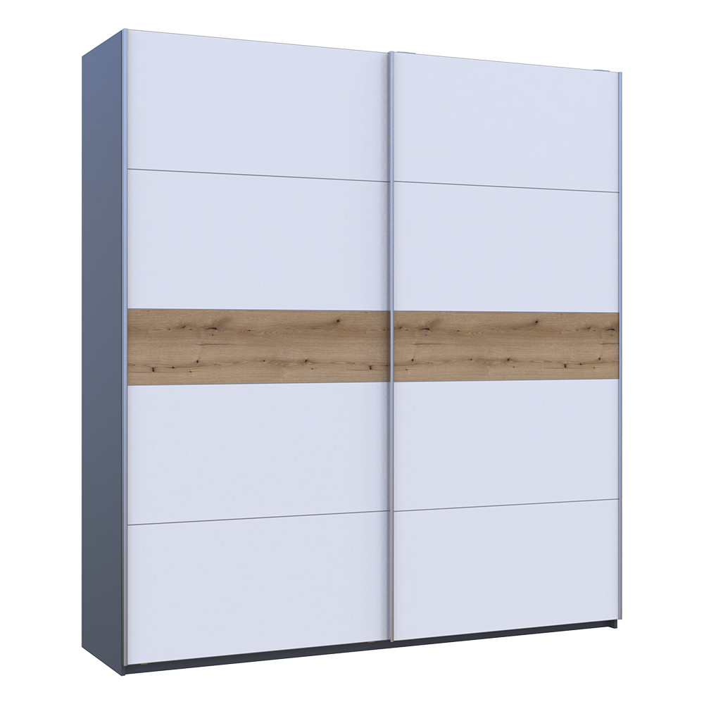 Шафа-купе двохдверна Doros G-Caiser 220х60х240 см Графіт/Білий/Дуб евок (DRS-011230) Львів - фото 3