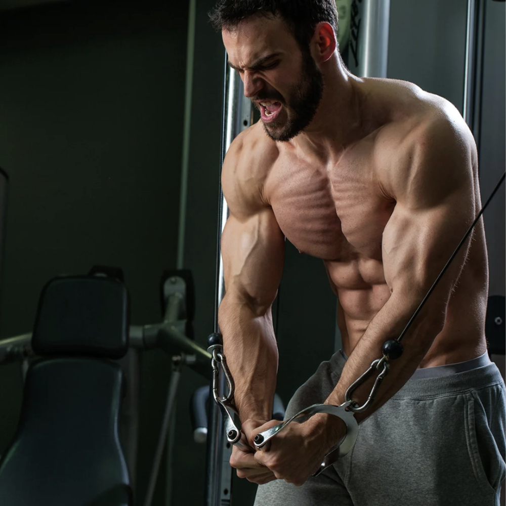 Ручка York Fitness для тяги з гумовою рукояткою, хром Киев - изображение 6