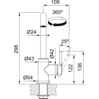 Змішувач Franke Lina U (115.0728.474) Вінниця - фото 5