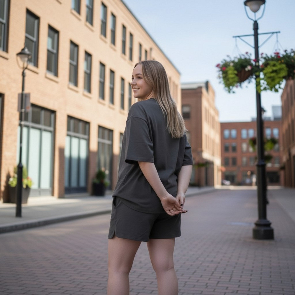 Жіночий літній спортивний костюм футболка з шортами Сірий XS-S Харків - фото 5