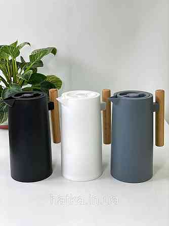 Термос «Лайнер» 1000 мл скляна колба пластиковий корпус утримання тепла до 12-24 годин білий Київ