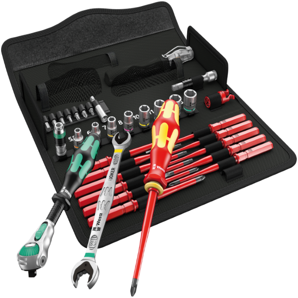 Викрутка діелектрична Wera з комплектом насадок+набір торцевих головок і біт з тріскачкою 35од. 05135926001 Одеса - фото 1