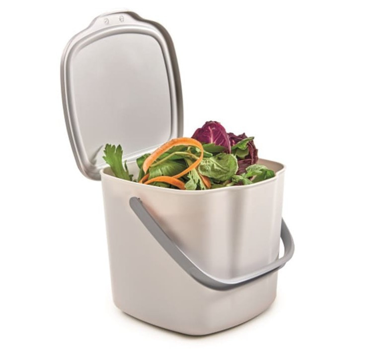 Контейнер для сміття з кришкою та ручкою Snips Kitchen Compost Bin 3 л білий Київ - фото 1