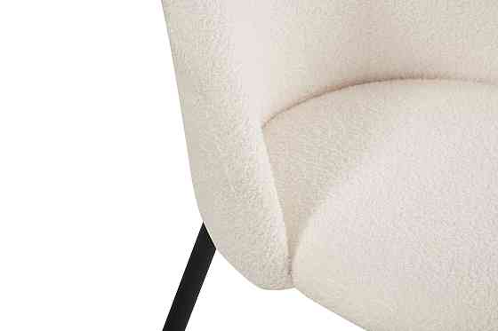 Стілець Плато, чорний/букле молочний Киев