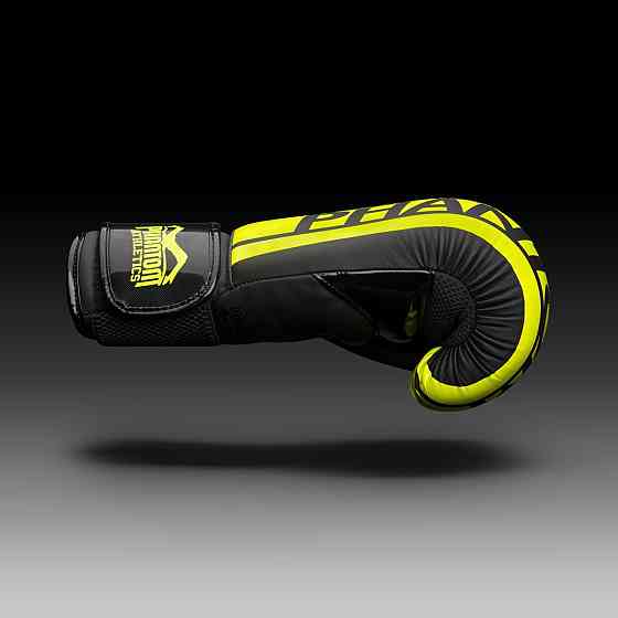 Боксерські рукавиці Phantom APEX Elastic Neon Black/Yellow 16 унцій (Бінті 4м. у подарунок) Кам'янське