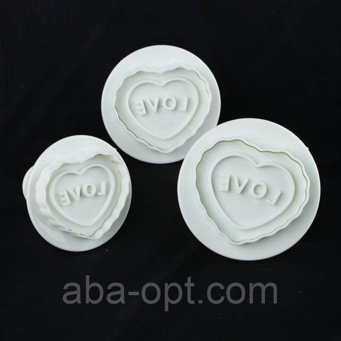 Плунжер для мастики "love" (3 шт.) Одеса - фото 1