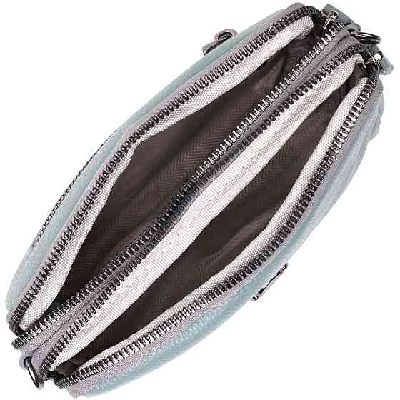 Жіноча повсякденна сумка на два відділення з натуральної шкіри Vintage 22280 Блакитна Київ