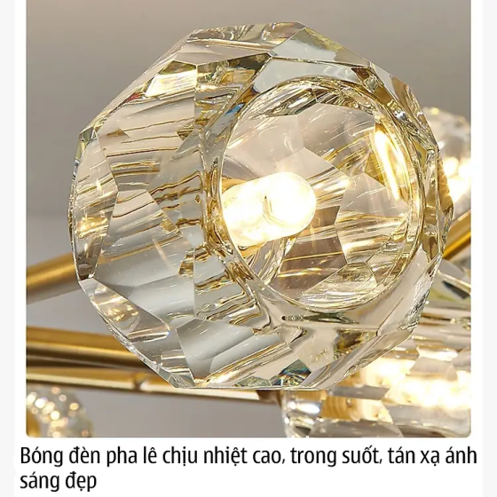 Хрустальная светодиодная люстра Блик 8610 (Золотая) 6 плафонов Киев