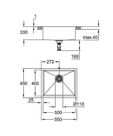 Мийка для кухні із нержавіючої сталі Grohe K700U   ( 31574SD1 ) 35151 Харків