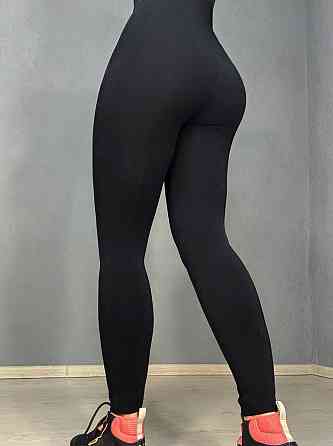 Лосины женские Kataya 6828 утепленные на флисе хлопковые 42-48 черные, черный, 42-48 Киев