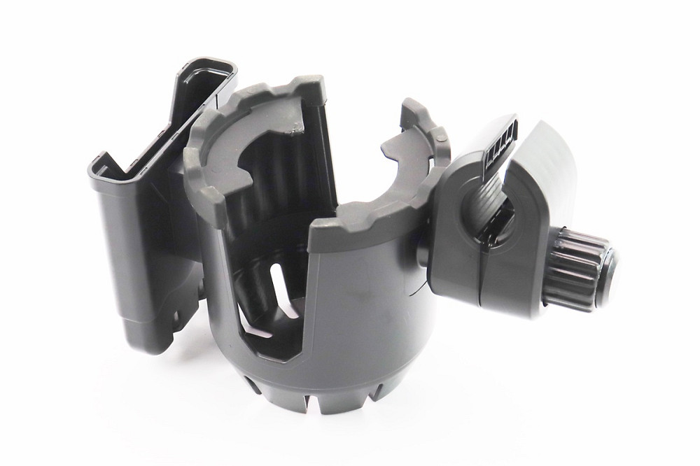 Тримач телефону та фляги на кермо, регульований, чорний Київ - фото 1