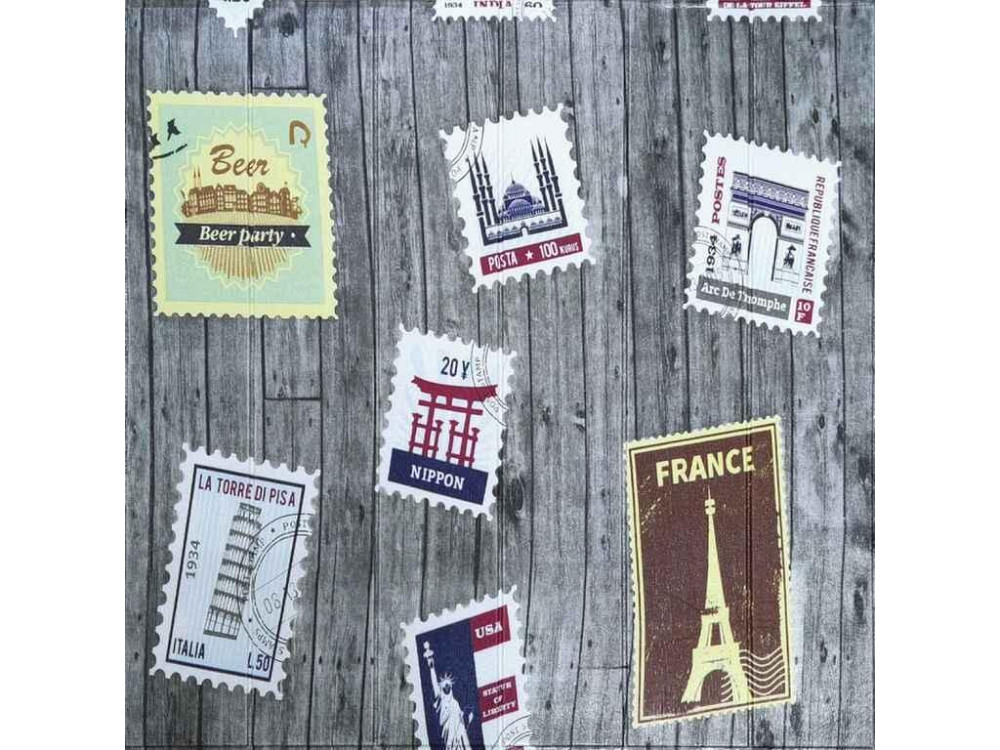 Панель стінова 3D 700 * 700 * 4мм Поштові марки (091) SW-00001152 ТМ STICKER WALL Київ - фото 1