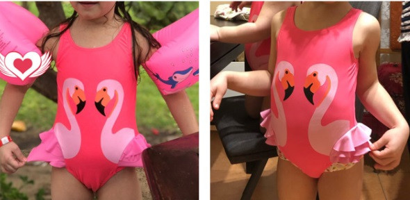 Купальник девочке слитный с Фламинго 5-6 лет розовый Киев - изображение 3