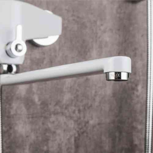 Змішувач для ванни з душовим гарнітуром Frap H58 F2258 білий/хром Київ