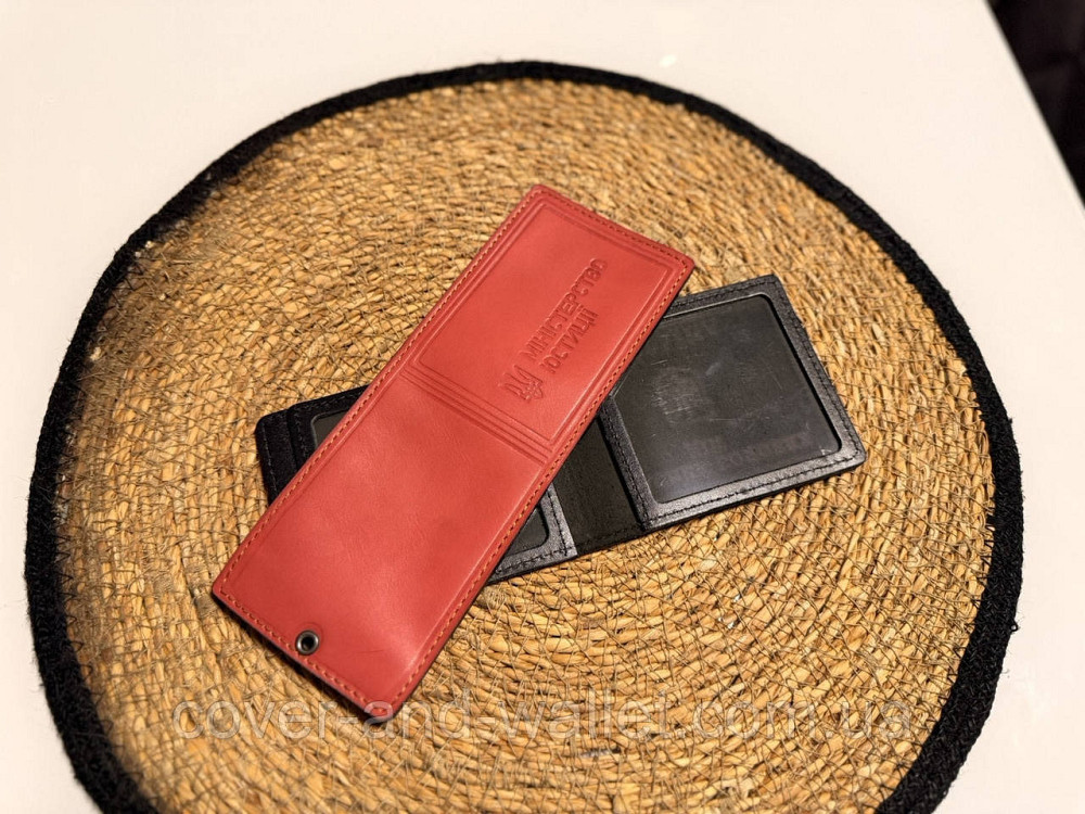 Шкіряна обкладинка на посвідчення Міністерство Юстиції (на книжку) Київ - фото 4