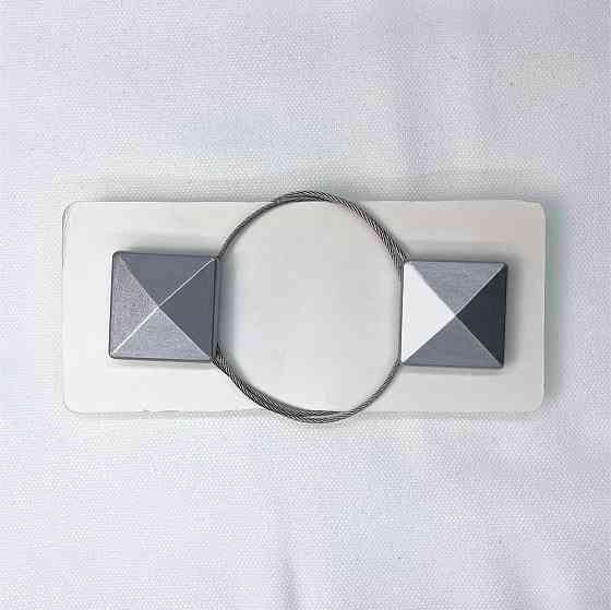 Магниты для штор и гардин Квадрат набор 2 шт Серебристый (81-134) Киев