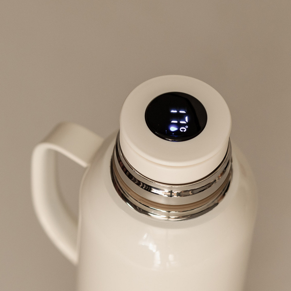 Термос Vacuum с датчиком температуры на 820 мл белый HP-14-55W Киев - изображение 5