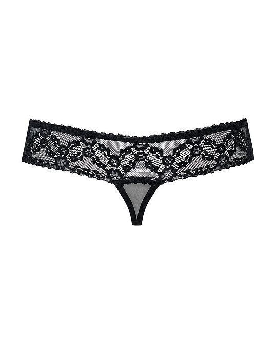 Кружевные танга с доступом Obsessive 837-THC-1 L/XL, черные Sex Aura Киев - изображение 6