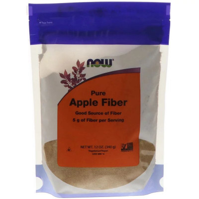 Вітамін Now Foods Чистий яблучна клітковина, Pure Apple Fiber, Порошок, 340 гр (NOW-05908) Вінниця - фото 1