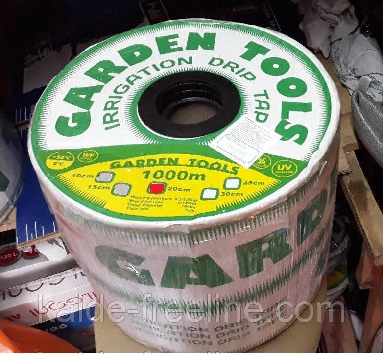 Стрічка крапельного поливу GARDEN TOOLS 200мм (1000м) Харків - фото 1